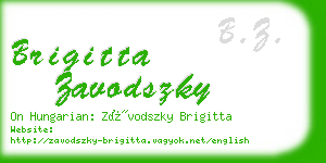 brigitta zavodszky business card